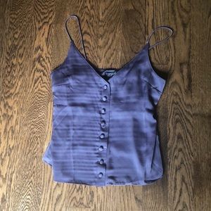 Never Worn brand new Purple Satin Tank-top